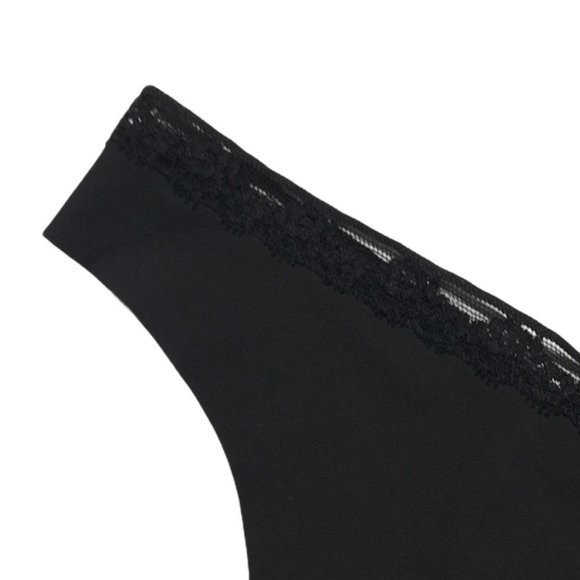 NWT 2013’ Victoria’s Secret Black Lace Top Thong - Picture 2 of 4